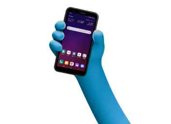 Cricket character hands holding phones