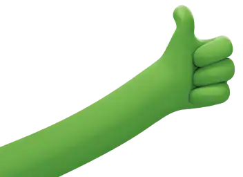 Cricket character giving a thumbs up