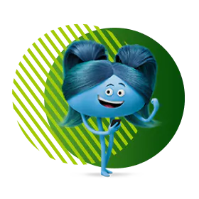 Blue female Cricket character
